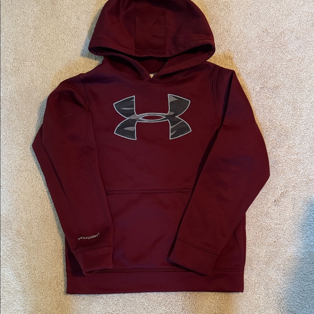 Under Armour Burgundy Hoodie with Logo